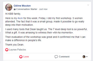 Celine Mouton testimonial